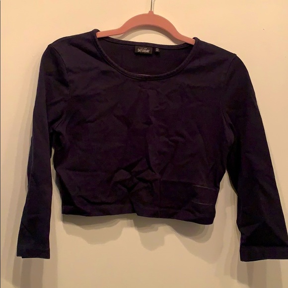 Black thick crop top - Picture 1 of 3